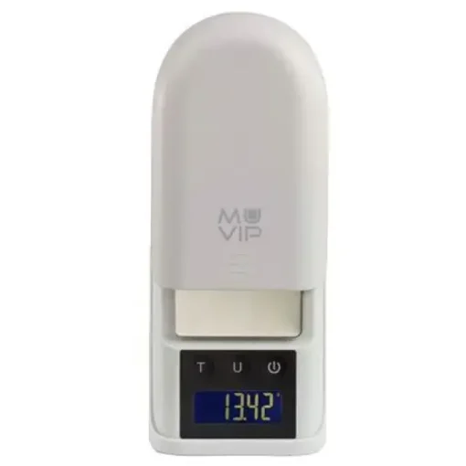 MUVIP BASCULA DE BOLSILLO DIGITAL - SUPERFICIE ACERO INOXIDABLE - SENSOR DE ALTA PRECISION - APAGADO AUTOMATICO - PESO MAX. 0.300KG