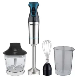 MUVIP BATIDORA DE MANO INOX 1200W + ACCESORIOS - 2 VELOCIDADES - CONTROL DE VELOCIDAD - CUERPO DE ACERO INOXIDABLE