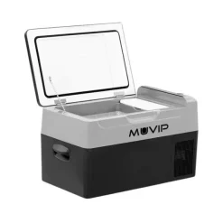 MUVIP NEVERA DE COMPRESOR PORTATIL 20 LITROS 50W - ASAS DE TRANSPORTE - COMPRESOR SILENCIOSO - COLOR NEGRO