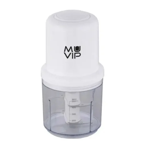 MUVIP PICADORA DE ALIMENTOS 400W - RECIPIENTE CON CAPACIDAD 0.5L - CUCHILLAS DE ACERO INOXIDABLE - BOTÓN PARA CONTROL DE VELOCIDAD