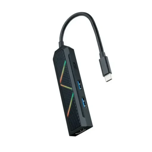 NANOCABLE 4 EN 1 HUB USB-C 3.0 CON 2X USB-A 3.0, 1X USB-C PD, 1X HDMI - CARCASA DE ALUMINIO - CABLE DE 0.15M