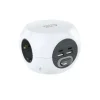 NANOCABLE BASE DE 3 ENCHUFES TIPO F + 2X USB-A Y 2X USB-C CON INTERRUPTOR - CABLE DE 1.40M