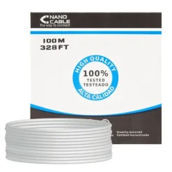 NANOCABLE BOBINA DE CABLE DE RED RIGIDO RJ45 CAT.6 FTP AWG24 100M - COLOR GRIS