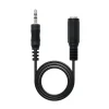 NANOCABLE CABLE AUDIO ESTEREO JACK 3.5MM MACHO A JACK 3.5MM HEMBRA 1.50M - COLOR NEGRO