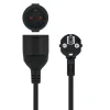 NANOCABLE CABLE DE ALIMENTACION ALARGADOR CEE7 ACODADO MACHO A CEE7 HEMBRA 2M