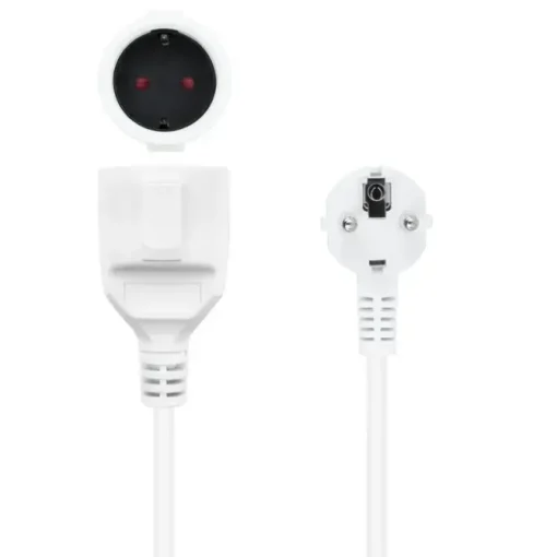 NANOCABLE CABLE DE ALIMENTACION ALARGADOR CEE7 ACODADO MACHO A CEE7 HEMBRA 3M
