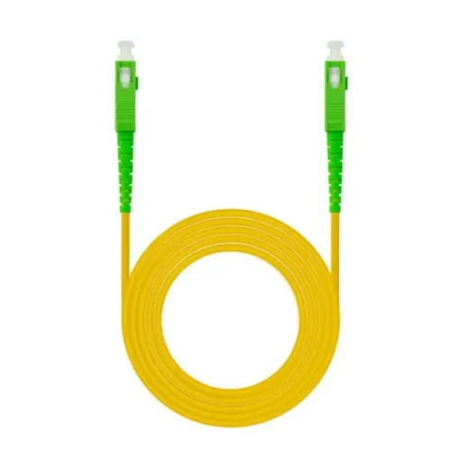 NANOCABLE CABLE FIBRA SC/APC-SC/APC MONOMODO LSZH 3M - COLOR AMARILLO