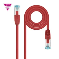 NANOCABLE CABLE RED CAT.7 LSZH SFTP PIMF AWG26 1M - COLOR ROJO