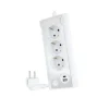 NANOCABLE REGLETA DE SOBREMESA CON 3X SHUCKOS, 1X USB-C Y 1X USB-A - ILUMINACION LED CON INTERRUPTOR - CABLE DE 1.50M