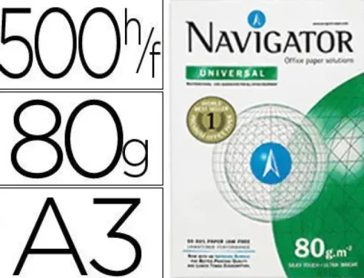 NAVIGATOR UNIVERAL A3 500H PAPEL 80GR BLANCO MAK029997