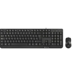 NGS COCOA PACK USB TECLADO MULTIMEDIA + RATON 1000DPI 3 BOTONES - USO AMBIDIESTRO - FRENCH - COLOR NEGRO