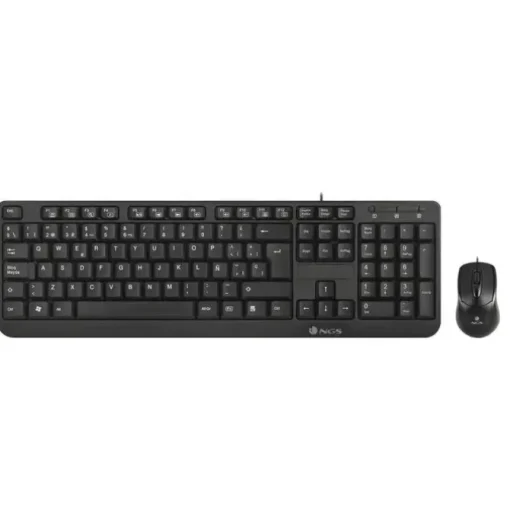 NGS COCOA PACK USB TECLADO MULTIMEDIA + RATON 1000DPI 3 BOTONES - USO AMBIDIESTRO - FRENCH - COLOR NEGRO