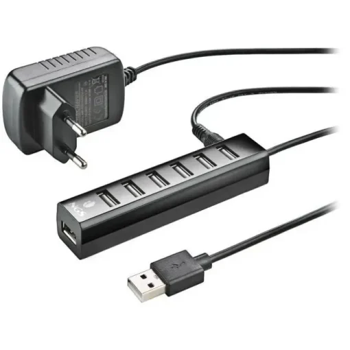 NGS IHUB7 TINY HUB USB 2.0 - 7 PUERTOS USB 2.0 - ADAPTADOR DE CORRIENTE - VELOCIDAD HASTA 480MBPS
