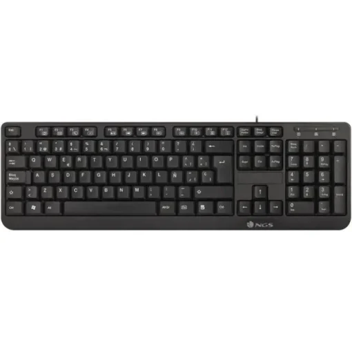 NGS TECLADO CON 12 TECLAS MULTIMEDIA - CABLE DE 1.4M - QWERTY PORTUGUES - COLOR NEGRO