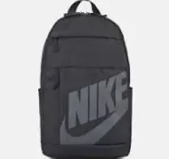 NIKE MOCHILA ELEMENTAL UNISEX NEGRA ANTRACITA 21 LITROS