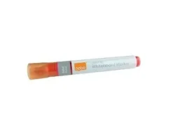 NOBO CAJA DE 10 ROTULADORES PARA PIZARRA BLANCA - PUNTA REDONDA 3MM - TINTA LIQUIDA - NIVEL DE TINTA - COLOR ROJO