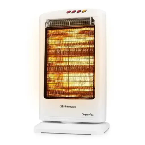 ORBEGOZO BP 0303 B ESTUFA HALOGENA CONFORT HOGAR - POTENCIA AJUSTABLE - SISTEMA ANTIVUELCO - FACIL TRANSPORTE - SIN EMISION DE GASES - DISEÑO MODERNO