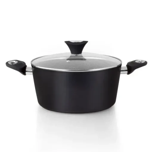 ORBEGOZO CFM 2028 FUNDICOOK CACEROLA DE ALUMINIO FORJADO CON CAPACIDAD DE 5.09L - ANTIADHERENTE - FACIL LIMPIEZA - MANGO ERGONOMICO Y TAPA DE CRISTAL TEMPLADO
