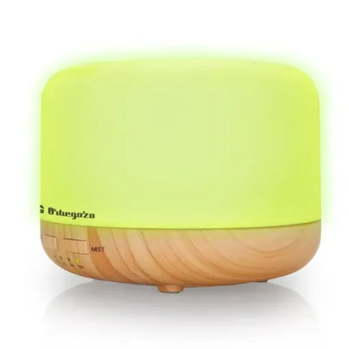 ORBEGOZO HUA 4000 HUMIDIFICADOR DE AROMATERAPIA ULTRASONICO VAPOR FRIO - 400ML - 30ML/H TEMPORIZADOR - 7 COLORES - SILENCIOSO IDEAL PARA SALUD Y HOGAR