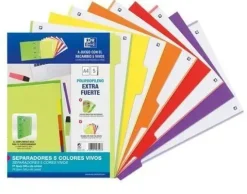 OXFORD SEPARADOR COLORES VIVOS A4 5 POSICIONES POLIPROPILENO EXTRA FUERTE 500 MICRAS 400159037