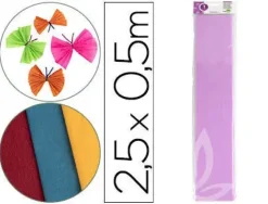 PAPEL CRESPON LIDERPAPEL 50 CM X 2.5M 34G/M2 LILA