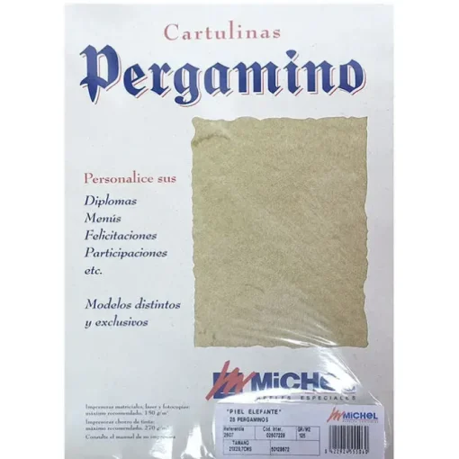 PAPEL PERGAMINO A4 25H ELEFANTE PERGA 002914