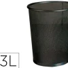 PAPELERA METALICA Q-CONNECT NEGRA - REJILLA- 190X260X235MM