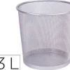 PAPELERA METALICA Q-CONNECT PR-P PLATA -REJILLA -265X285MM