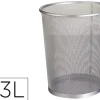 PAPELERA METALICA Q-CONNECT GRIS REJILLA -190X260X235 MM