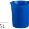PAPELERA PLASTICO ARCHIVO 2000 ANTIMICROBIANA SANITIZED PLASTICO AZUL 16 LITROS 290X310 MM