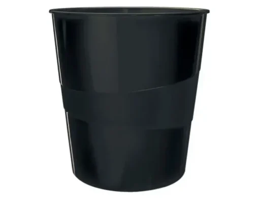 PAPELERA PLASTICO LEITZ RECYCLE COLOR NEGRO 15 LITROS