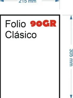 PAQUETE 500 HOJAS PAPEL MULTIFUNCION 90 GR. 305X215MM ESPECIAL FORMATO ANTIGUO FOLIO