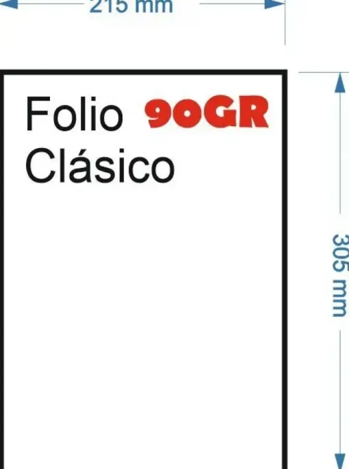 PAQUETE 500 HOJAS PAPEL MULTIFUNCION 90 GR. 305X215MM ESPECIAL FORMATO ANTIGUO FOLIO