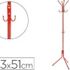PERCHERO METALICO Q-CONNECT ROJO 8 COLGADORES 173X51 CM