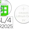 PILA Q-CONNECT TIPO BOTON LITIO CR2025 3V BLISTER DE 4 UNIDADES