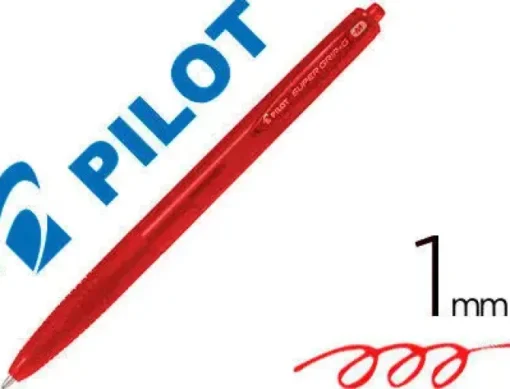 PILOT BOLIGRAFO DE BOLA RETRACTIL SUPERGRIP G - PUNTA REDONDA 1.0MM - TRAZO 0.4MM - TINTA DE ACEITE - GRIP ERGONOMICO - COLOR ROJO