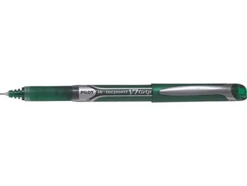 PILOT BOLIGRAFO DE TINTA LIQUIDA HI-TECPOINT V7 GRIP - PUNTA FINA DE AGUJA 0.7MM - TRAZO 0.4MM - COLOR VERDE