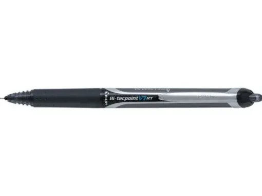 PILOT BOLIGRAFO DE TINTA LIQUIDA HI-TECPOINT V7 RT - RETRACTIL - RECARGABLE - PUNTA FINA DE AGUJA 0.7MM - TRAZO 0.35MM - COLOR NEGRO