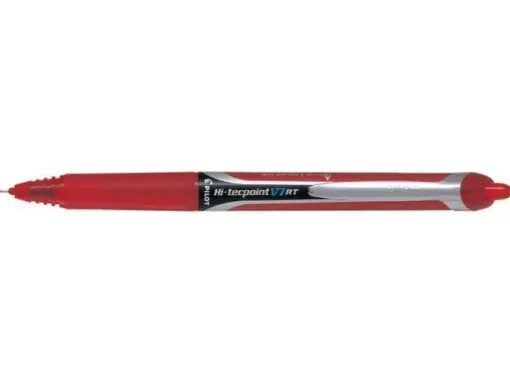 PILOT BOLIGRAFO DE TINTA LIQUIDA HI-TECPOINT V7 RT - RETRACTIL - RECARGABLE - PUNTA FINA DE AGUJA 0.7MM - TRAZO 0.35MM - COLOR ROJO