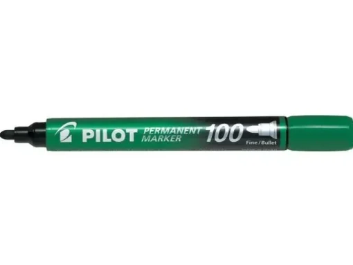 PILOT ROTULADOR PERMANENTE 100 - PUNTA FINA DE BALA 4,5MM - TRAZO 1MM - COLOR VERDE