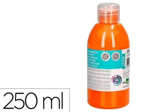 PINTURA ACRILICA LIDERPAPEL BOTE DE 250 ML NARANJA