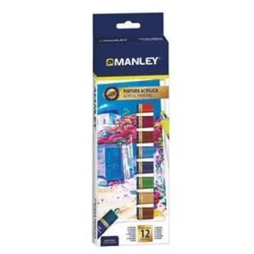PINTURA ACRILICA MANLEY 12 COLORES
