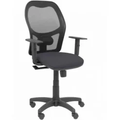 PIQUERAS Y CRESPO SILLA ALOCEN MALLA GRIS OSCURO BRAZOS REGULABLES ALTURA 345SM840B600B10CRN