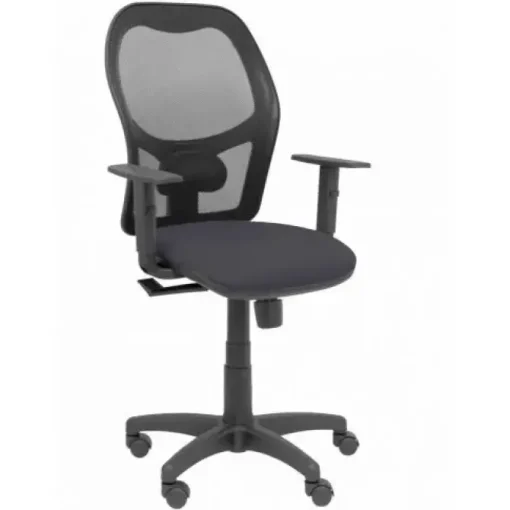PIQUERAS Y CRESPO SILLA ALOCEN MALLA GRIS OSCURO BRAZOS REGULABLES ALTURA 345SM840B600B10CRN