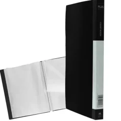 PLUS CARPETA 40 FUNDAS A4 RIGIDO NEGRO OPACO MT40 BLACK MAK180691