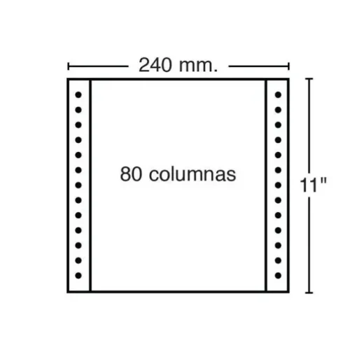 PLUS OFFICE PAPEL CONTINUO BLAN.2-H 240X11"/1500U FB16189 1241022 MAK001098