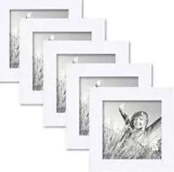 PORTAFOTO MARCO 13X13CM MADERA BLANCO CUADRADO