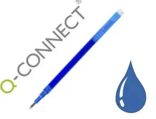 RECAMBIO BOLIGRAFO Q-CONNECT RETRACTIL KF11058 BORRABLE AZUL CAJA DE 3 UNIDADES