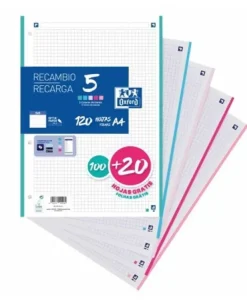 RECAMBIO ESCO.A4 OXFORD 5X5 B.VIVOS