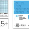 RECAMBIO LIDERPAPEL CUARTO 100 HOJAS 60G/M2 MILIMETRADO SIN MARGEN 6 TALADROS